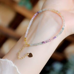 DOAVIS Pastel Rainbow Fluorite Bracelet